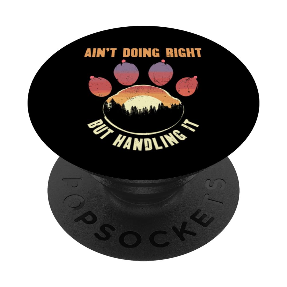 ADR Ain't Doing Right But Handling It - Veterinarian Vet Dog PopSockets Adhesive PopGrip, Black