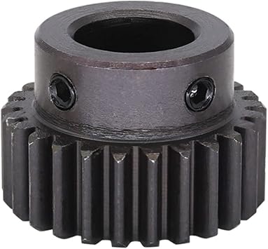 Straightspur Gear Motor Pinion Gear 25 Teeth Carbon Steel Spur Gear with Stepped Platform, Power Transmission Spur Gears for Gear Racks, 1 Module 25 TeethBore 5mm
