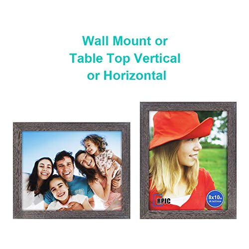 Rpjc 8X10 Picture Frames Made Of Solid Wood High Definition Glass For Table Top Display And Wall Mounting Photo Frame Driftwood Finish #TOP2