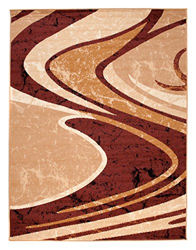 Tapis de salon marron résistant 250 x 300 cm pour réchauffer un grand sol