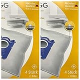 Bolsas de aspiradora Naciones Unidas 210 QUIGG, Alaska, Dirt Devil, Lloyds.... qué exacto modelos, consulte la imagen 2 – 2 x 4 unidades de comprar 2 paquetes – Higiene de cierre 1 x Micro filtro