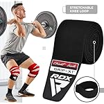 RDX Knee Wraps for Weightlifting, 78” Elasticated Straps Power Lifting Leg Press Support Gym Fitness Squats Workout Men Women - Image 4