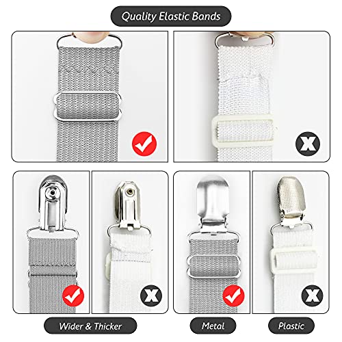 Bed Sheet Fasteners, 4 Pcs Adjustable Triangle Elastic Suspenders Gripper Holder Straps Clip For Bed Sheets,Mattress Covers, Sofa Cushion #TOP7