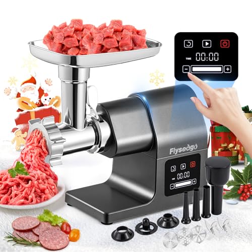 Flyseago Meat Grinder Electric 3200w Digital Touch Control Commercial Heavy