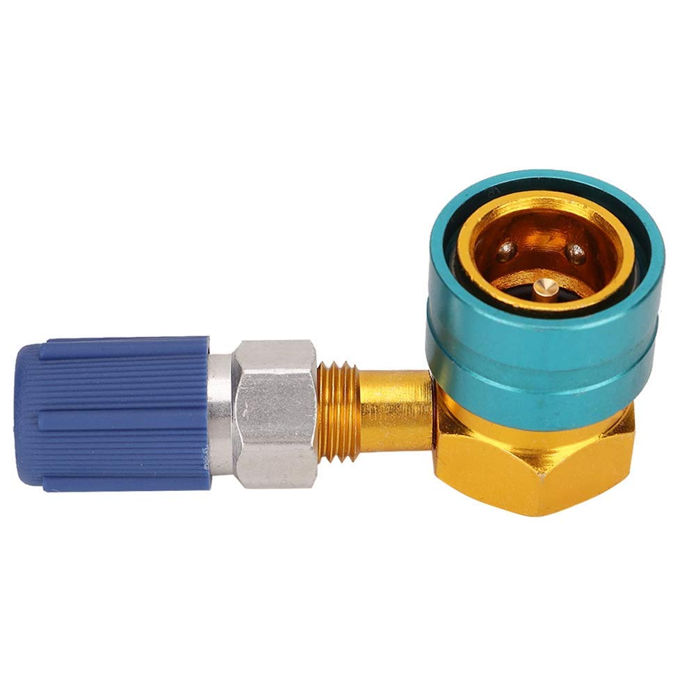 EVGATSAUTO Akcesoria do klimatyzacji samochodowej, R1234YF do R134A Adapter szybkozłącza bocznego niskiego napięcia do większości samochodów europejskich i amerykańskich