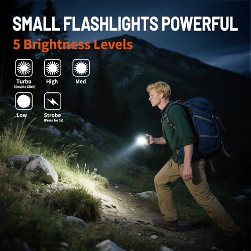 Mini Flashlight & UV Light Combo, Rechargeable EDC Pocket Flashlight with 5 Modes, Small Flash Light with Magnetic Base,365nm UV Flashlight, Black Light for Detection.