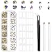 Strass Unghie, Gemme per Unghie, Cristalli Decorazioni Unghie Nail Art con Adesivi per Unghie Francese e Pinzette e Matita