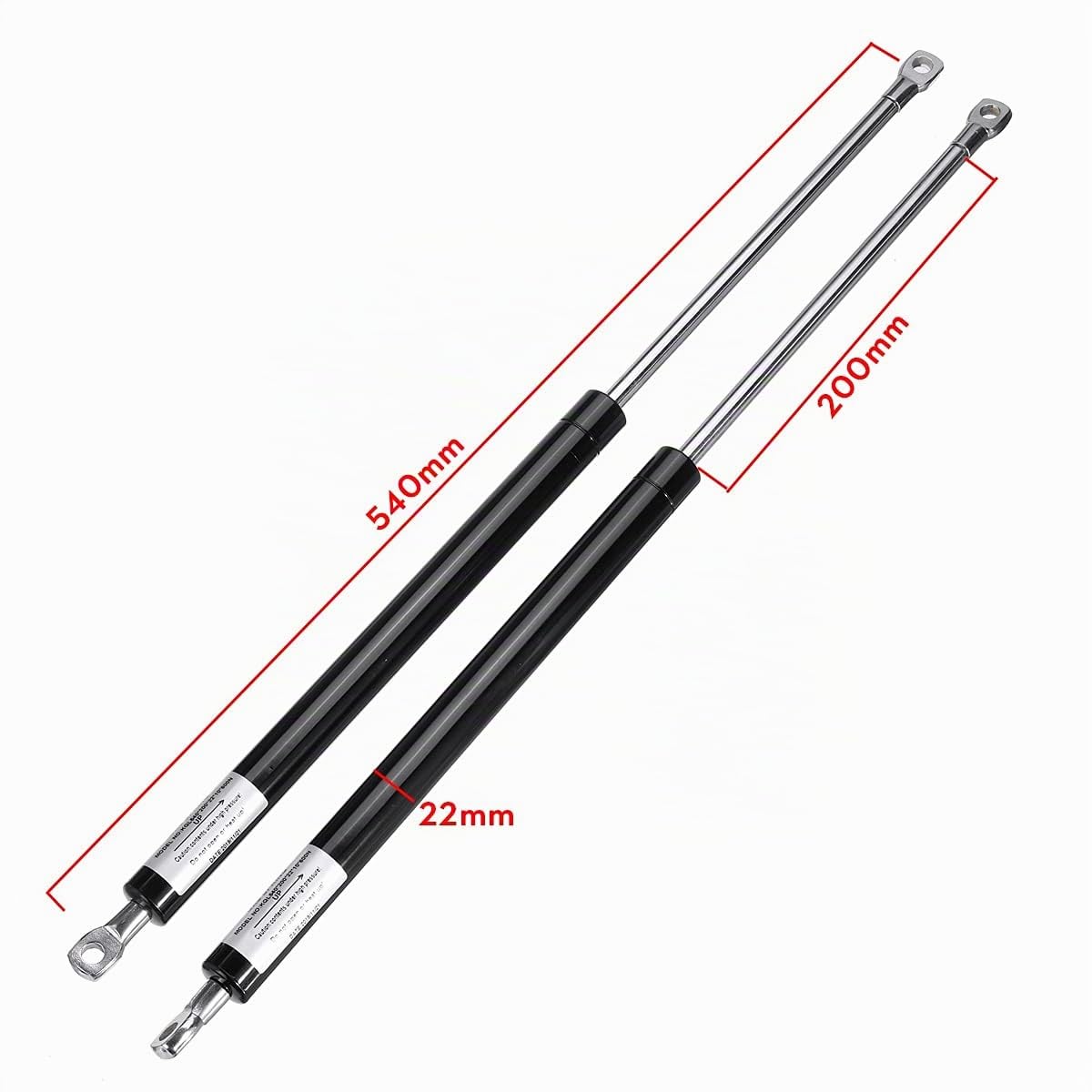 Pistone a Gas, 2pcs 540 Millimetri 600 700 800 1100 N 1200N Shock Sollevare Strut Bar Supporto Molla a Gas per Bagagli Auto Letto Bonnet Hood portellone Camper Finestra Bus, YLLLY-6686.