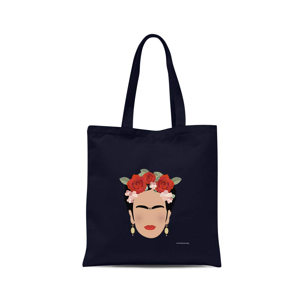 Shopper bag frida kahlo 100% cotton canvas print Made in Italy