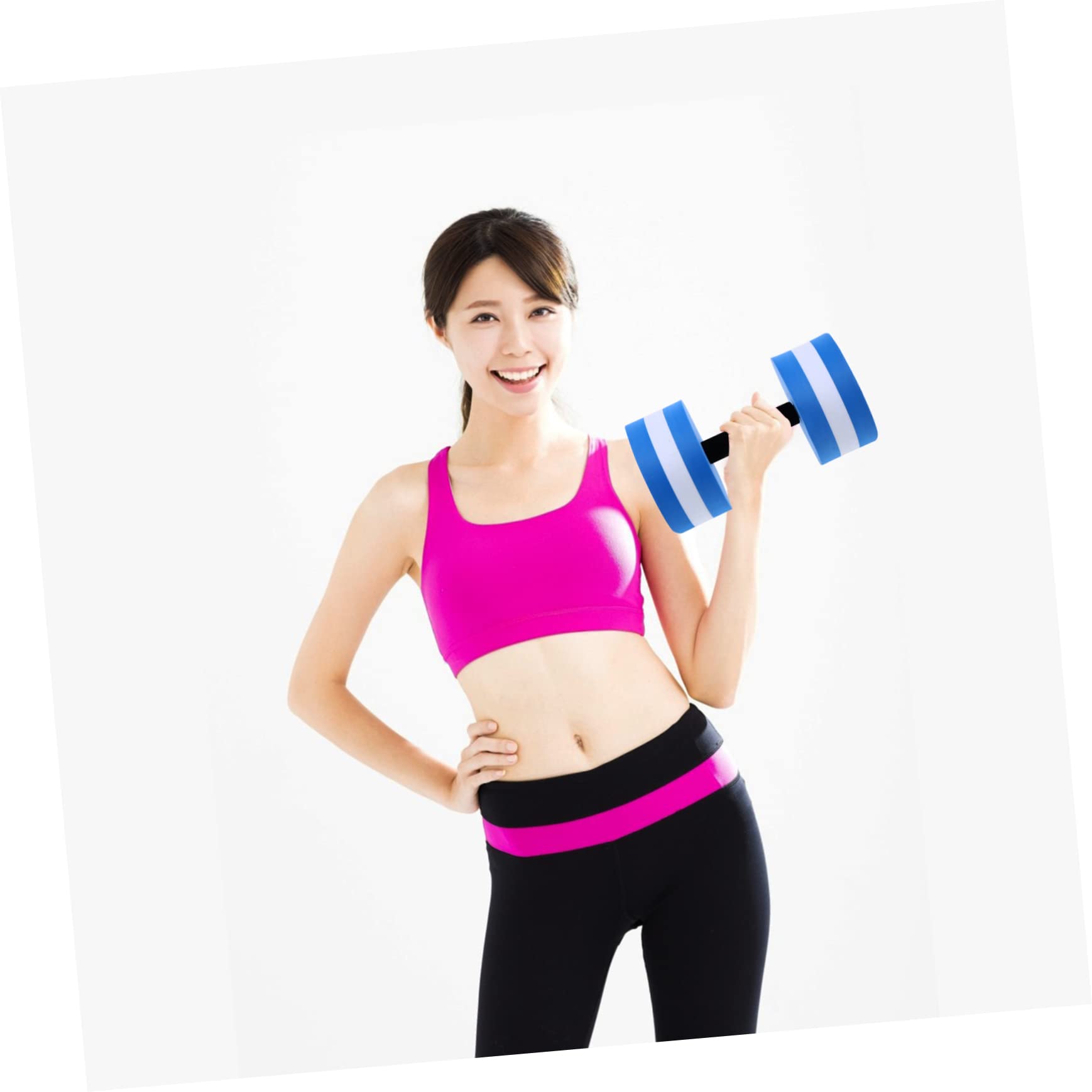 Milisten 1Pc Water Aerobics Dumbbell Eva Barbell for Aquatic Fitness Lightweight Floating Dumbbell for Adults High Resilience Water Resistance Exercise Tool