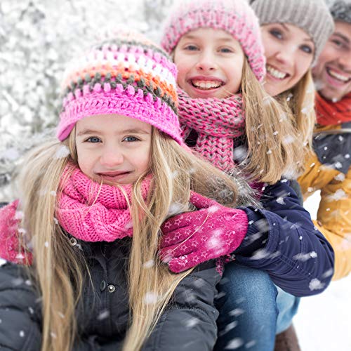 Image of Evridwear Kids Winter Gloves,3 Pairs Knit Warm Stretch Gripper Children Magic Glove for Boys Girls 4-14 Years