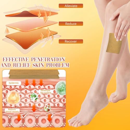 Image of Premium Varicose Veins Patches Dredge Vein Smoothing Varicose Veins Reduce Swelling Relieve Pain Instant Relief From Muscular Pain Improve Blood Circulation Skin Friendly (PACK OF 2 (24pcs))
