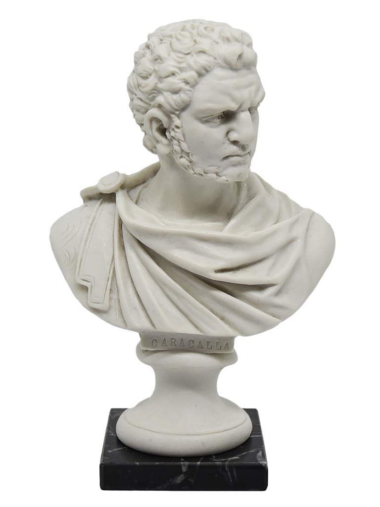 Generico Bust Statue Design: Caracalla - Reproduction Bust, Marble and Resin Sculpture - Approx. 5.9", 12.3oz - Tuscan Product, Design Made in Italy - Idea Gift Home
