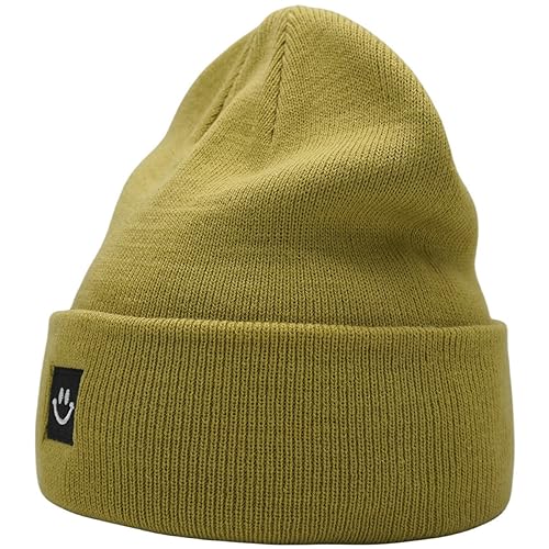 Image of 55cube Knit Beanie Hat Cuffed Plain Skull Cap for Men Women