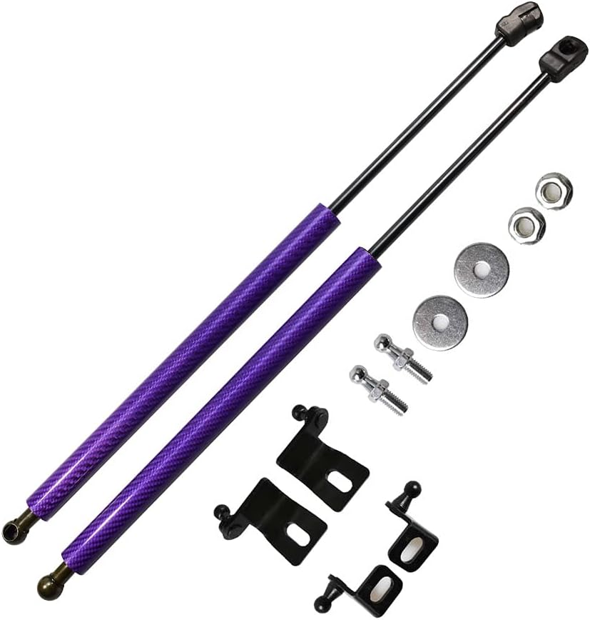TSUBASA Lift Supports for Mitsubishi Lancer (Cedia) MK6 2000-2010 Front Bonnet Hood Modify Carbon Fiber Gas Charged Shock Dampers Spring Struts Bar (2 PCS) (Red Carbon Fiber)