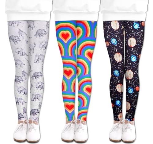 Image of LUOUSE Girls' Leggings Full Length Comfy Pants Trousers 4-13 Years
