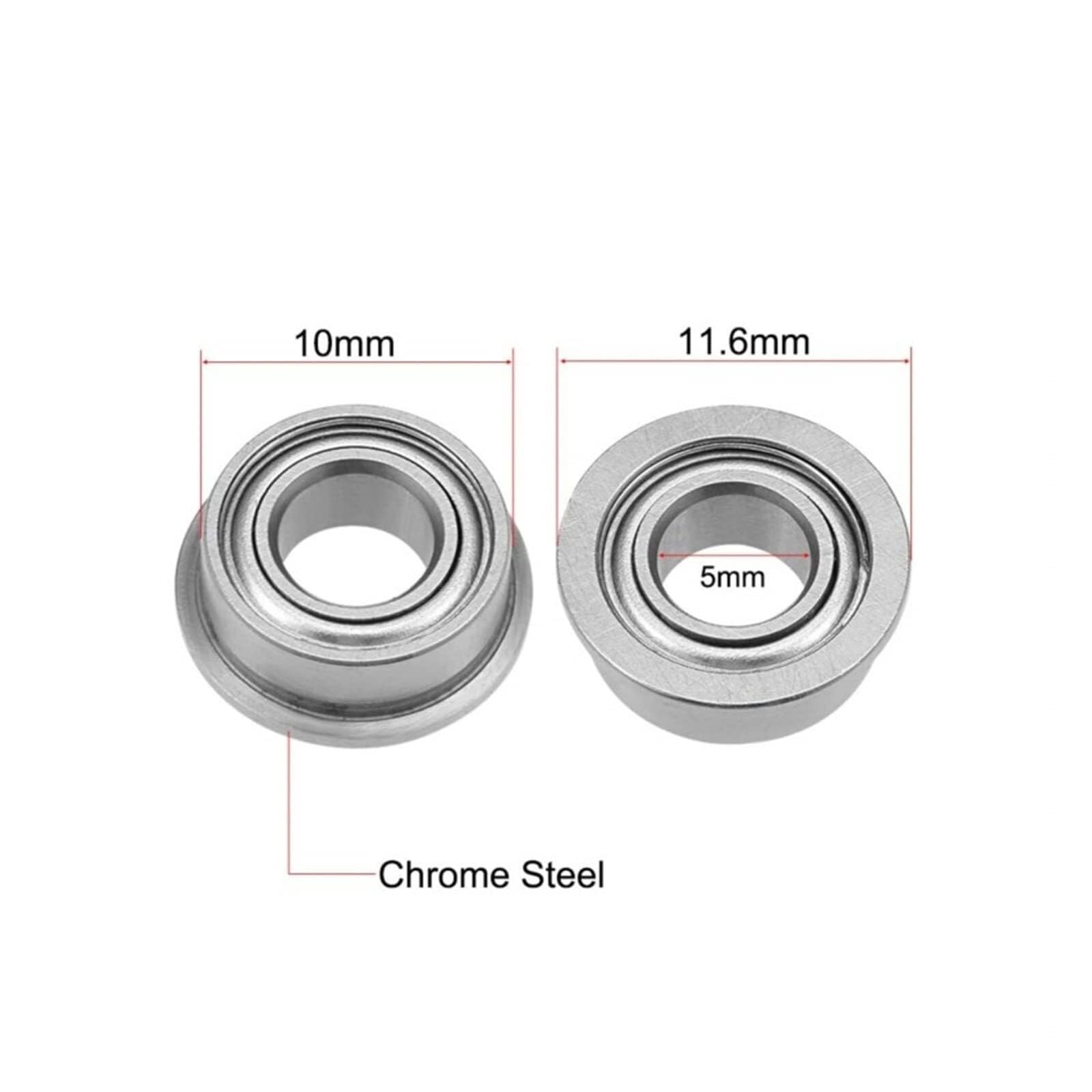 MF104ZZ MF105ZZ MF106ZZ MF115ZZ MF117ZZ / MF126ZZ MF128 MF137 MF148ZZ Miniaturowe łożysko kulkowe poprzeczne (kolor: srebrny, średnica wewnętrzna: ABEC 1)