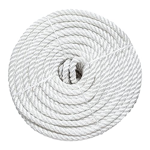 image for SGT KNOTS Twisted Nylon Anchor Rope - Heavy Duty 3 Strand Braided Line