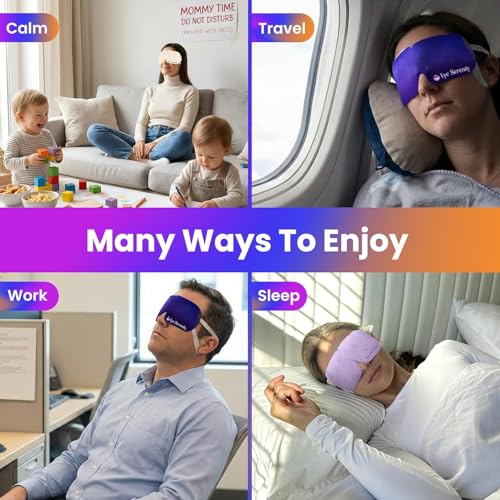 Image of Lure Essentials Steam Eye Mask, Heated Eye Mask, Self Heating Warm Compress for Dry Eyes, Fast Relief for Stye, Puffy Sensitive Eyes, Moist Heat, Relaxation Gifts for Women and Men - Variety