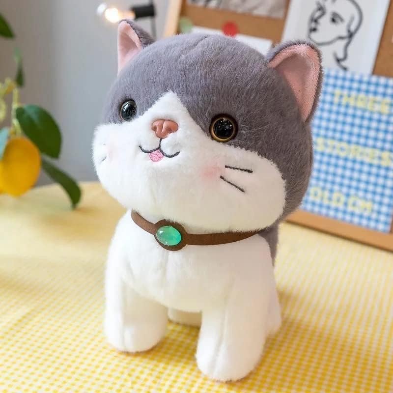 Image of Cat Soft Toy Adorable Kitten Animal Stuffed Toys Plushie Plush for Kids Girls Baby Toddlers Gift 25cm