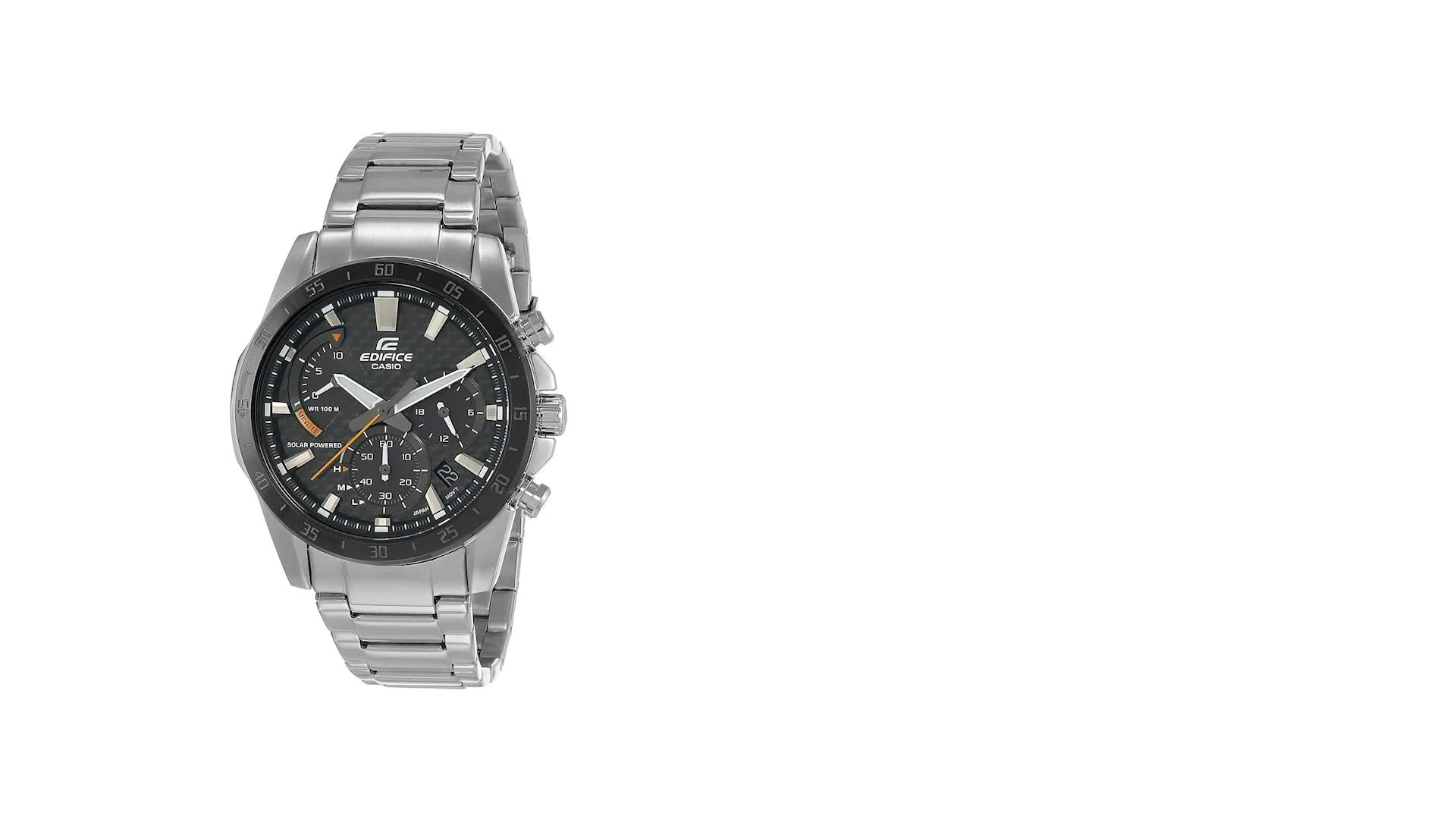 Casio Edifice Solar Chronograph Analog Black Dial Men's Watch