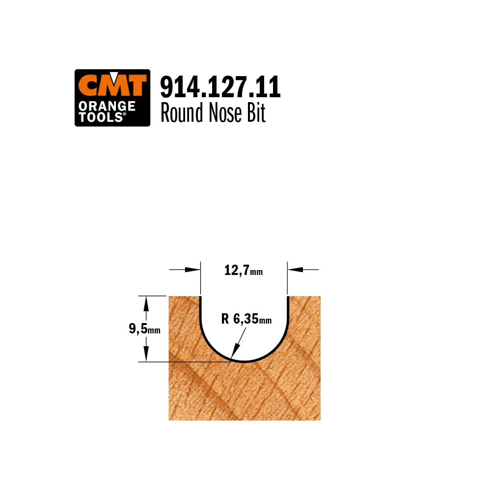 Cmt Orange Tools 914,127,11 truskawka promień HM wypukły kształt 8 R S D 12,7 6,35