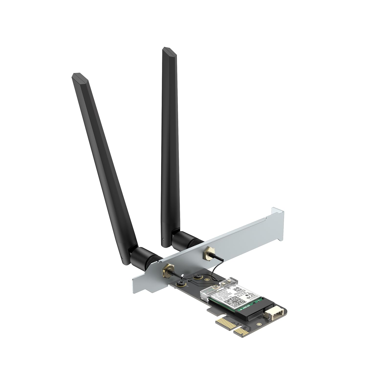 WiFi 6E AX210 PCIe WiFi Network Card BT5.3 for Desktop PC, Tri-Band 6Ghz/5GHz/2.4GHz Wireless Adapter with AX210ngw chip, MU-MIMO, WPA3, OFDMA,