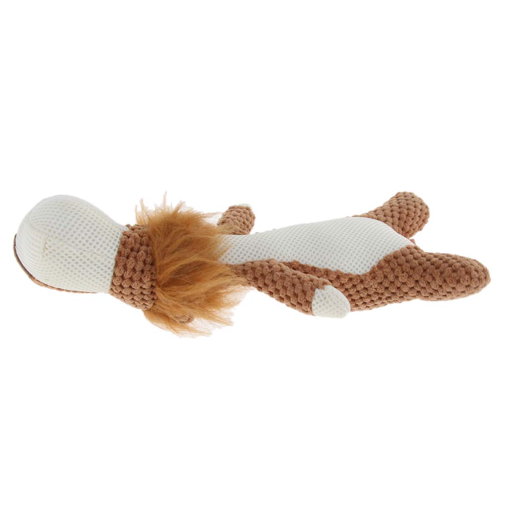 Lustiges Hundespielzeug für Welpen, Kauspielzeug mit Quietschelement, Plüsch, Löwe, 10 Stück