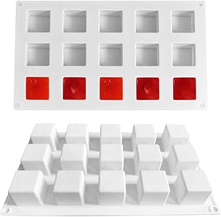 Stampi Silicone, BKJJ 2PCS Stampi Quadrati in Silicone, Stampi Rettangolari , Stampi Silicone Per Cioccolatini, Cubetti Di Ghiaccio, Caramelle, Torta, Gelatina