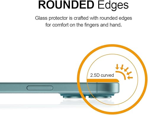 Miniatura 2 de Supershieldz Protector de pantalla de vidrio templado diseñado para iPhone 16/iPhone 15 (6.1 pulgadas), antiarañazos, sin burbujas