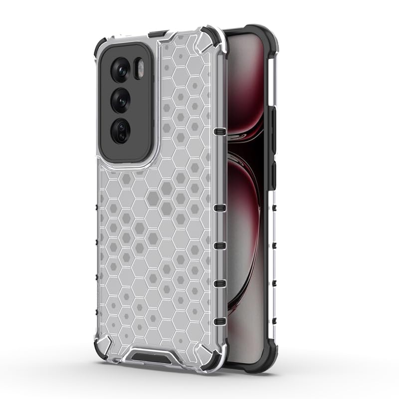 Image of Plastic Bumper Back Case Cover for Oppo Reno 12 5G (Transparent)