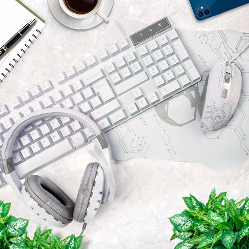 White Gaming Keyboard and Mouse - Image 8