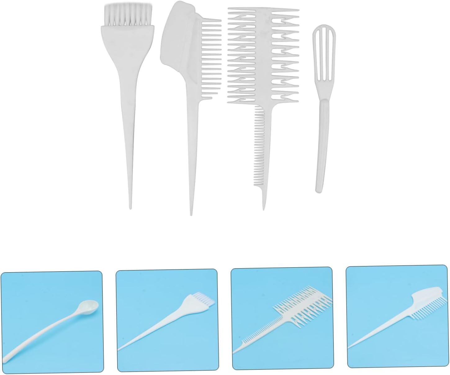 Hair Dye Bowls ，Hair Mixing Bowl Brush Set 6pc Coloring Kit Essential for Barber Salon Diy
