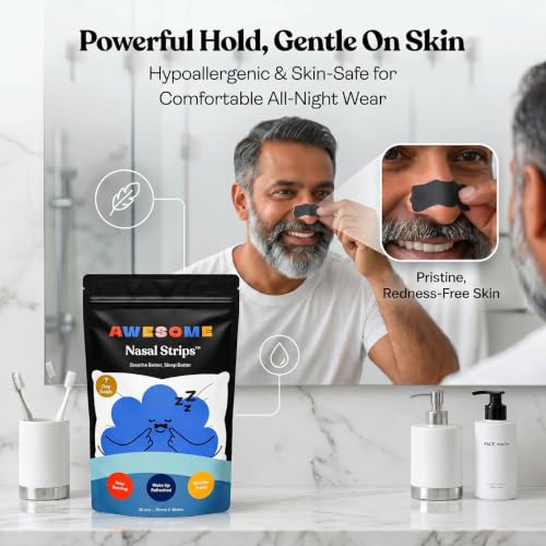 Image of AWESOME Nasal Strips for Snoring Relief & Easy Breathing, 7 Count
