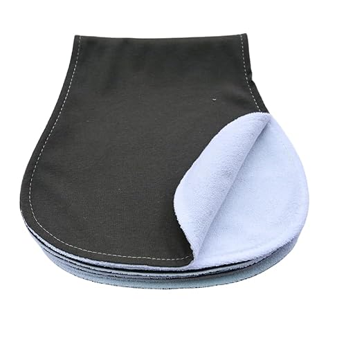 Miniatura 8 de Juego de 4 paños para eructos para bebé, curvos, absorbentes y suaves, valiosos, paquete de 4 capas dobles (ciervos de tono gris) 4 Mix,Azul,gris,