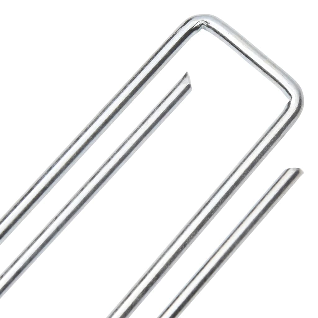 Rekreacja na świeżym powietrzu, kemping i piesze wycieczki, akcesoria namiotowe śledzie w kształcie litery U 25 szt. 20 x 3,5 cm stal ocynkowana