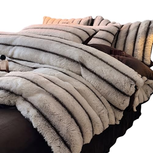 [Caividom]�y�x�b�h�Z�b�g 4�_�Z�b�g�z�~���N�t 60mm�Ɍ� �~�p �g���� ���уt �_�u���X �f�U�C�� �Q���p �x�b�h���l�� ������̉��K���� ���C�g�O���[ 20m: 4�_�x�b�h�V�[�c�Z�b�g: �|���z�c�J�o�[ 220x240