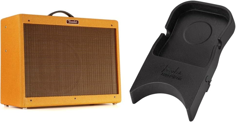 Fender Blues Deluxe Reissue 40-Watt 1×12-Inch Guitar Combo Amp – Tweed, with Amperstand Guitar Cradle