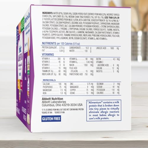Image of Similac Alimentum With 2'-FL HMO Hypoallergenic Infant Formula, for Food Allergies and Colic Due to Protein Sensitivity, Ready-to-Feed Baby Formula, 2-fl-oz Bottle, Pack of 48