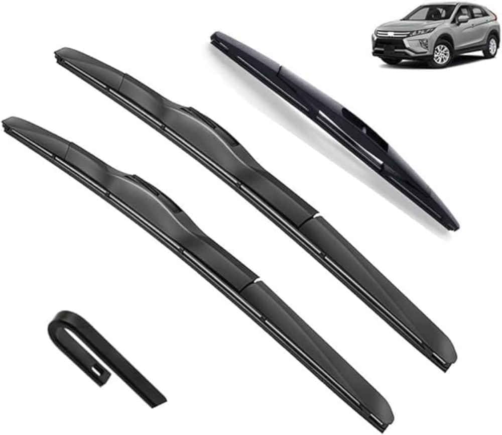 XYUASDGB Premium Exact Fit Windscreen Wiper Blades for Mitsubishi Eclipse Cross GK GL YA 2017-2022 2023 Durable Natural Rubber Easy Fit for a Quiet and Streak Free Wipe