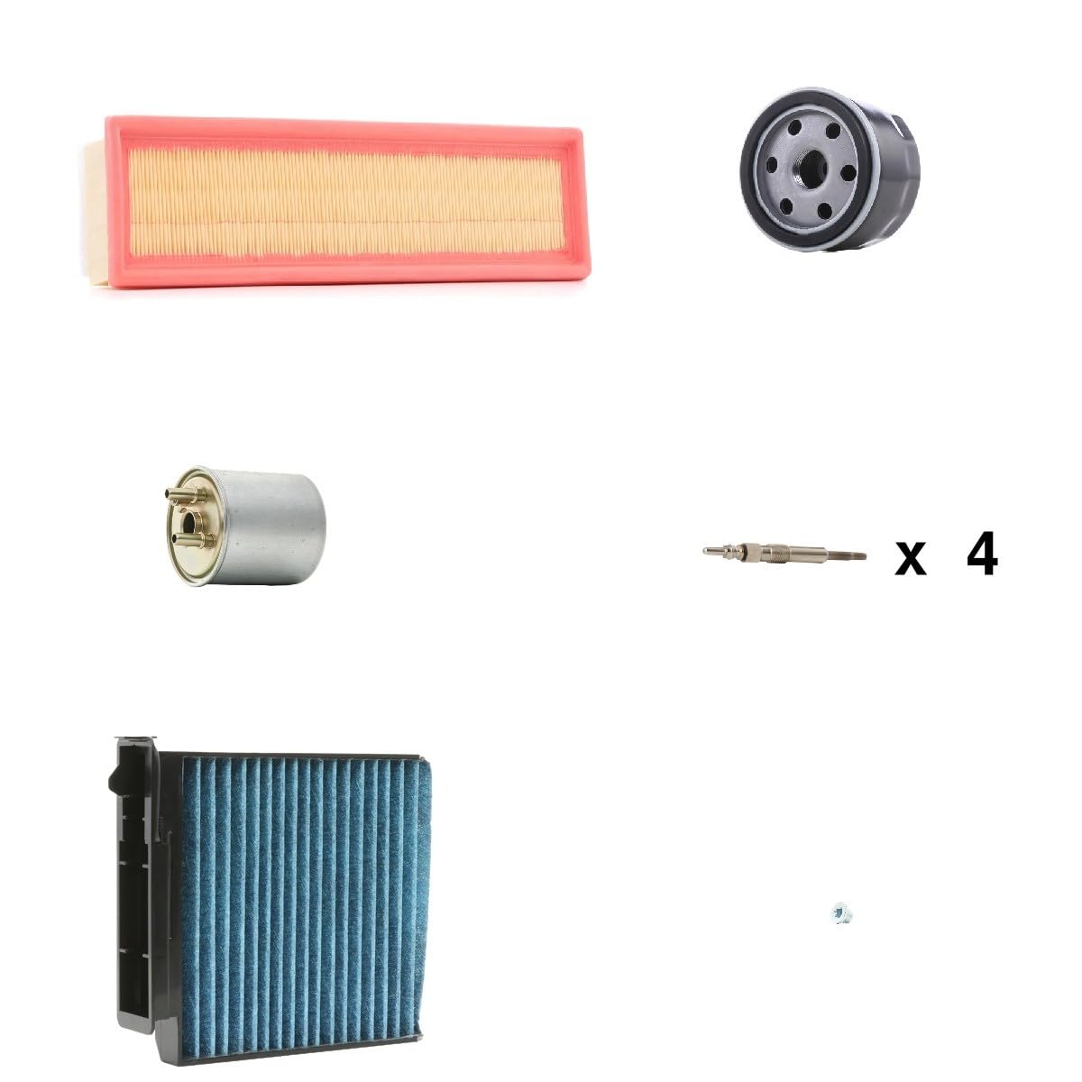 RIDEX 4682P5862 Kit de servicio con filtro previo Compatible con RENAULT Twingo 2 CN0