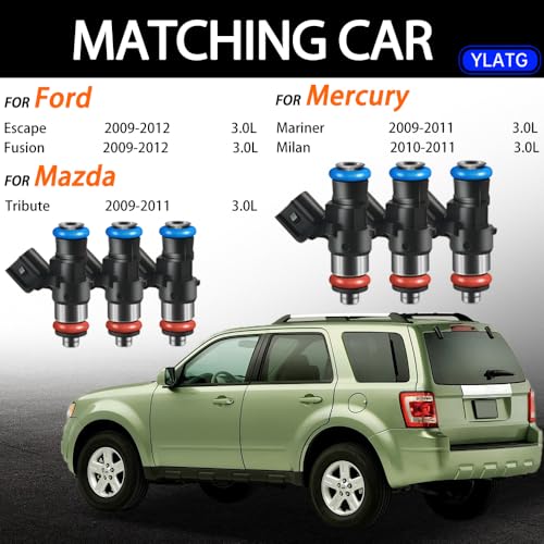 YLATG Injetores de combustível para Ford Escape 2009-2012, Fusion 2009-2012. Para Mazda Tribute 2009
