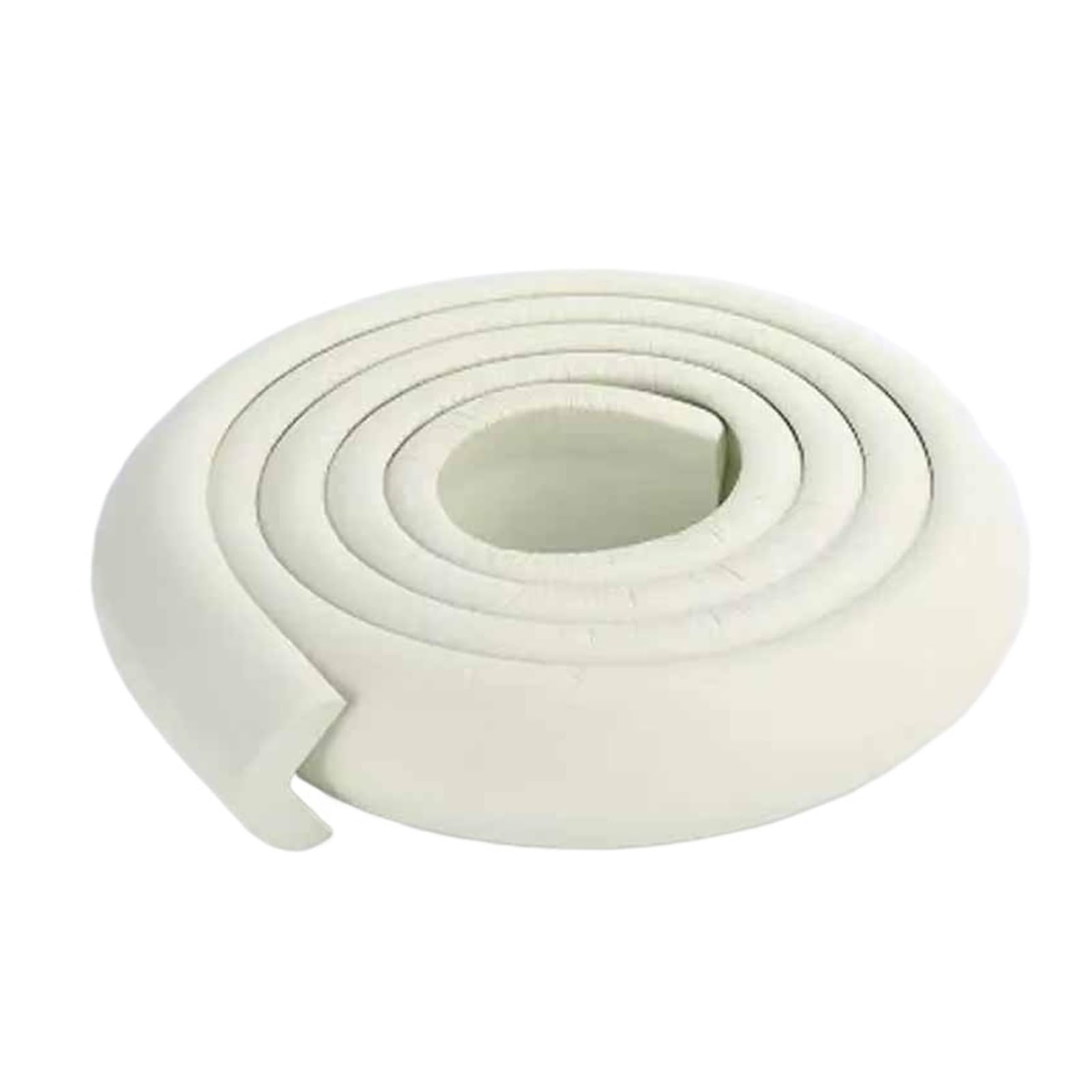 2M Child Bumper Strips Safety Anti-collision Soft Table Edge L-shaped Protector Strip Corner Protection(White)