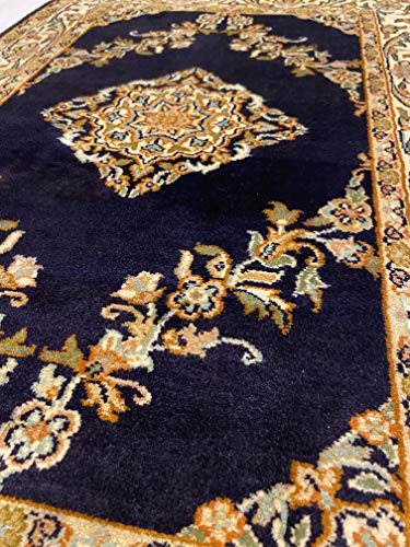 Indiaas handgemaakt traditioneel Perzisch ontwerp kasjmier zijden tapijt en muur opknoping maat 2X3 voet JBC05 - Afbeelding 5