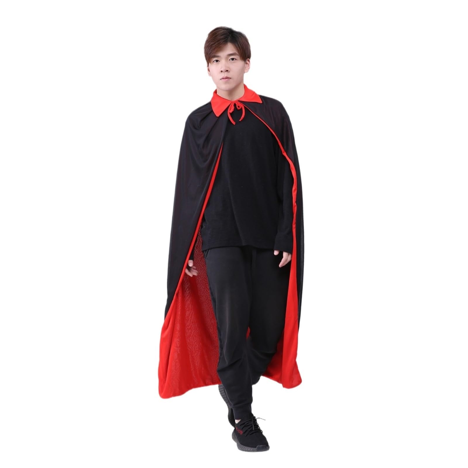 Peleryna PłAszcz Kostiumowy Dwuwarstwowy Płaszcz Typu Trenchcoat, Peleryna Cosplay, Dekoracja Na Imprezę Stroje śWiąTeczne(Rot,120cm)
