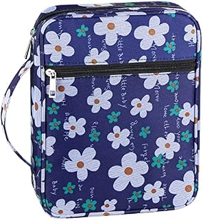 Bible Covers Case,Carrying Book Case with Handle and Zippered Pocket,Church Bible Bag Protective,Bible Book Covers for Women,Beautiful Bible case for Girls,Study Bible Holder