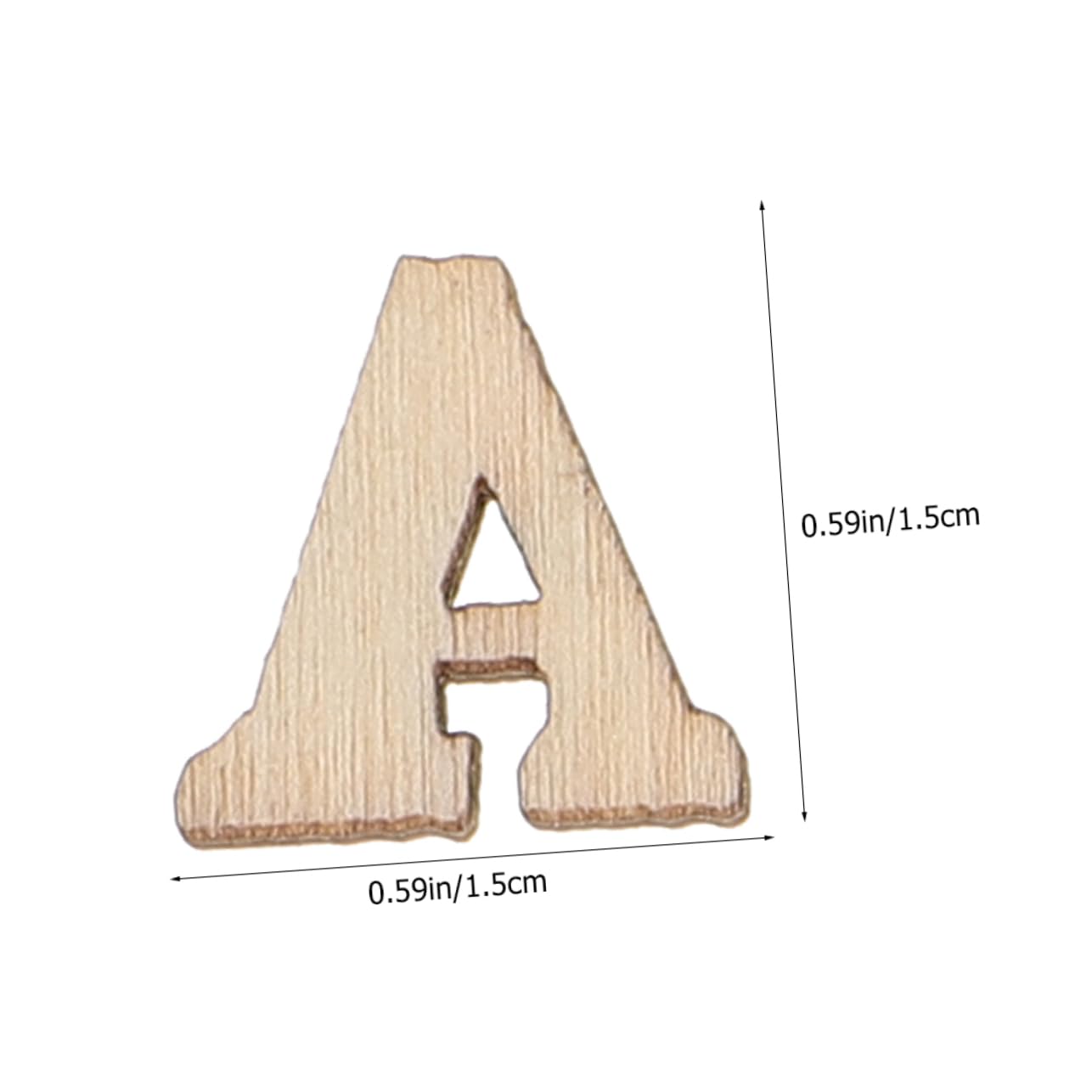 DOITOOL 300pcs Wooden Letters Initial Alphabet Lettering Letter y Decorations Cutout Letters for Displays Small Stylish Ornament Letters Crafts Home Timber Khaki