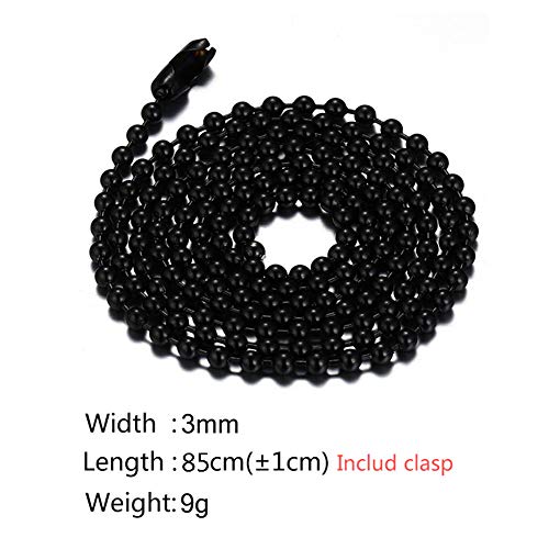 Sinleo DC-1002SGB-G3MMB7 Titanium Stainless Steel Small Beads Ball Chain Necklace thumb #1
