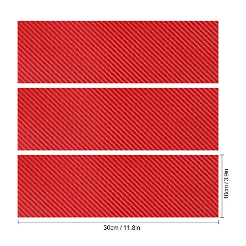Image of QianBao Compatible with Carbon Fiber Vinyl Wrap 11.8 inch x 4 inch Chevy Bowtie Emblem Wrap Kit with Spatula and Cutter 3 Pcs Universal Logo Overlay Red