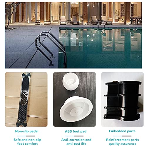 Escalera para piscina acero inoxidable 2 peldaños antideslizante miniatura 2